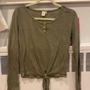 Paper Crane green long-sleeve top. Size XS